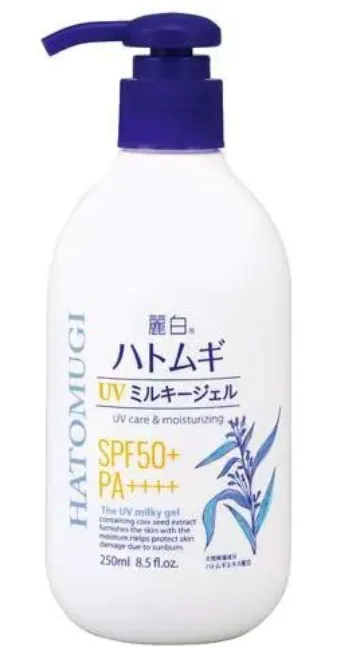 Reihaku Hatomugi Uv Milky Gel Spf50+ Pa++++ Pump Type　250ml
